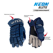 Перчатки хоккейные VITOKIN Neon Elite S23 с персонализацией под заказ
