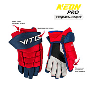 Перчатки хоккейные VITOKIN Neon PRO S23 с персонализацией под заказ